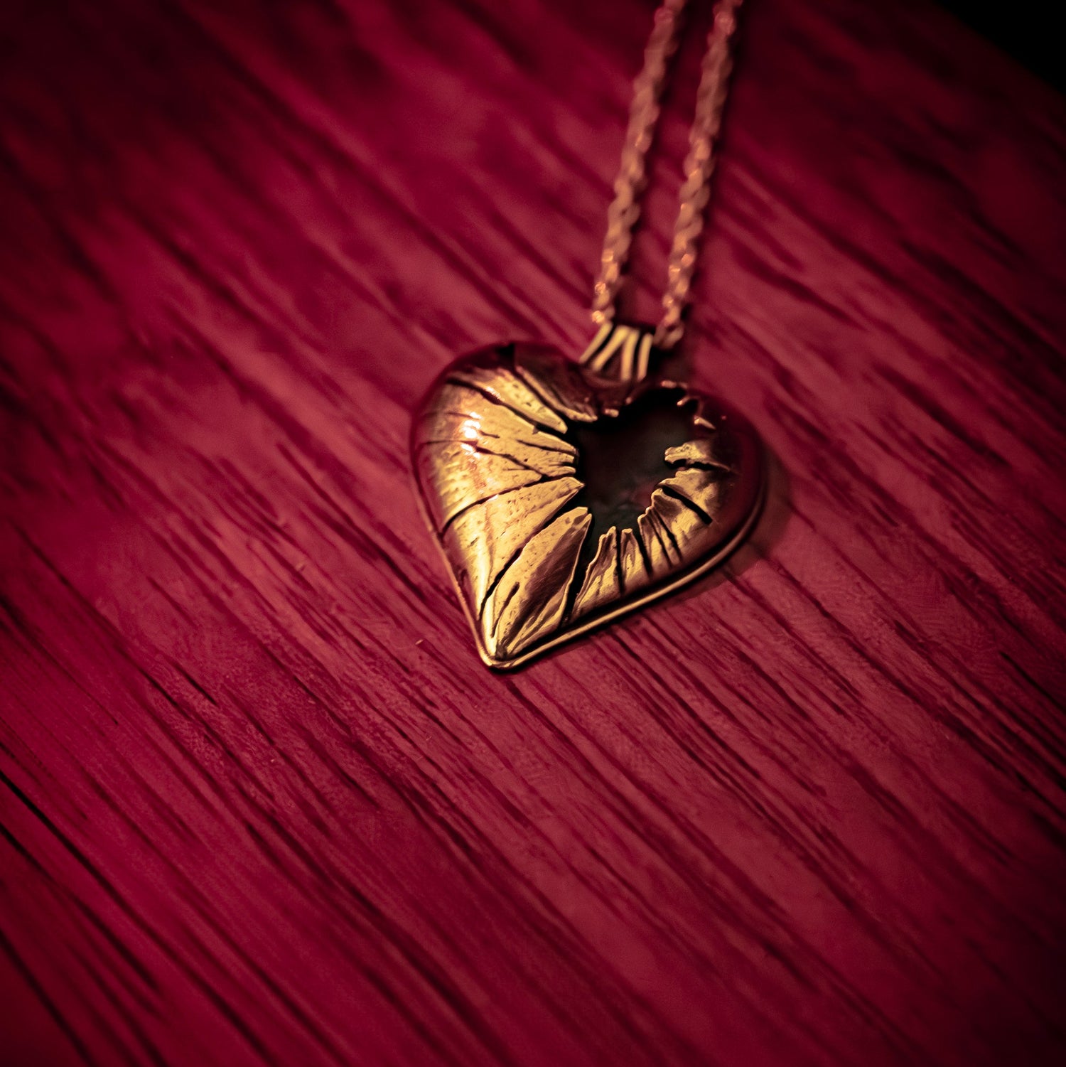 Golden Shatter - Broken Heart Necklace