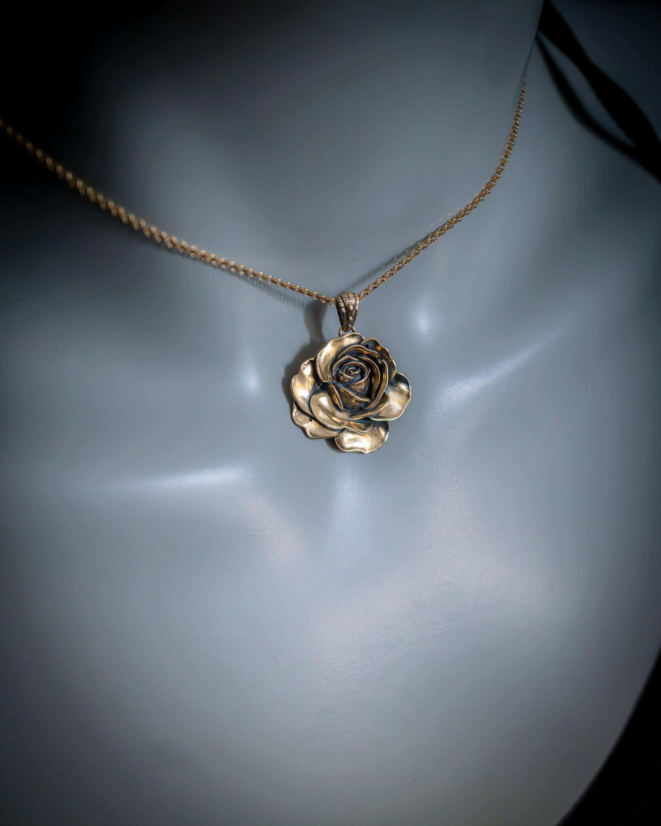 The Golden Rose - Luxury Solid 10Kt Gold Pendant