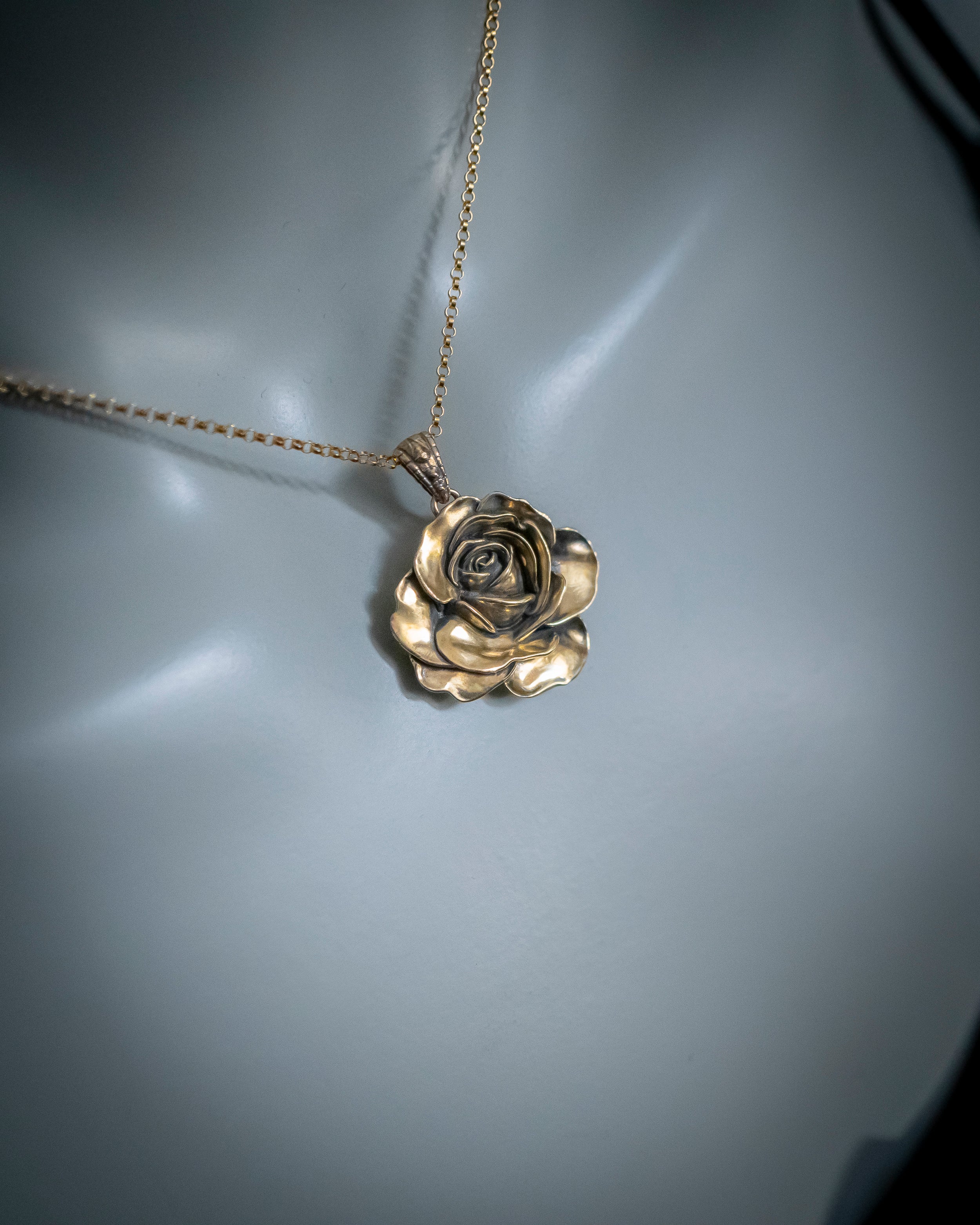 The Golden Rose - Luxury Solid 10Kt Gold Pendant
