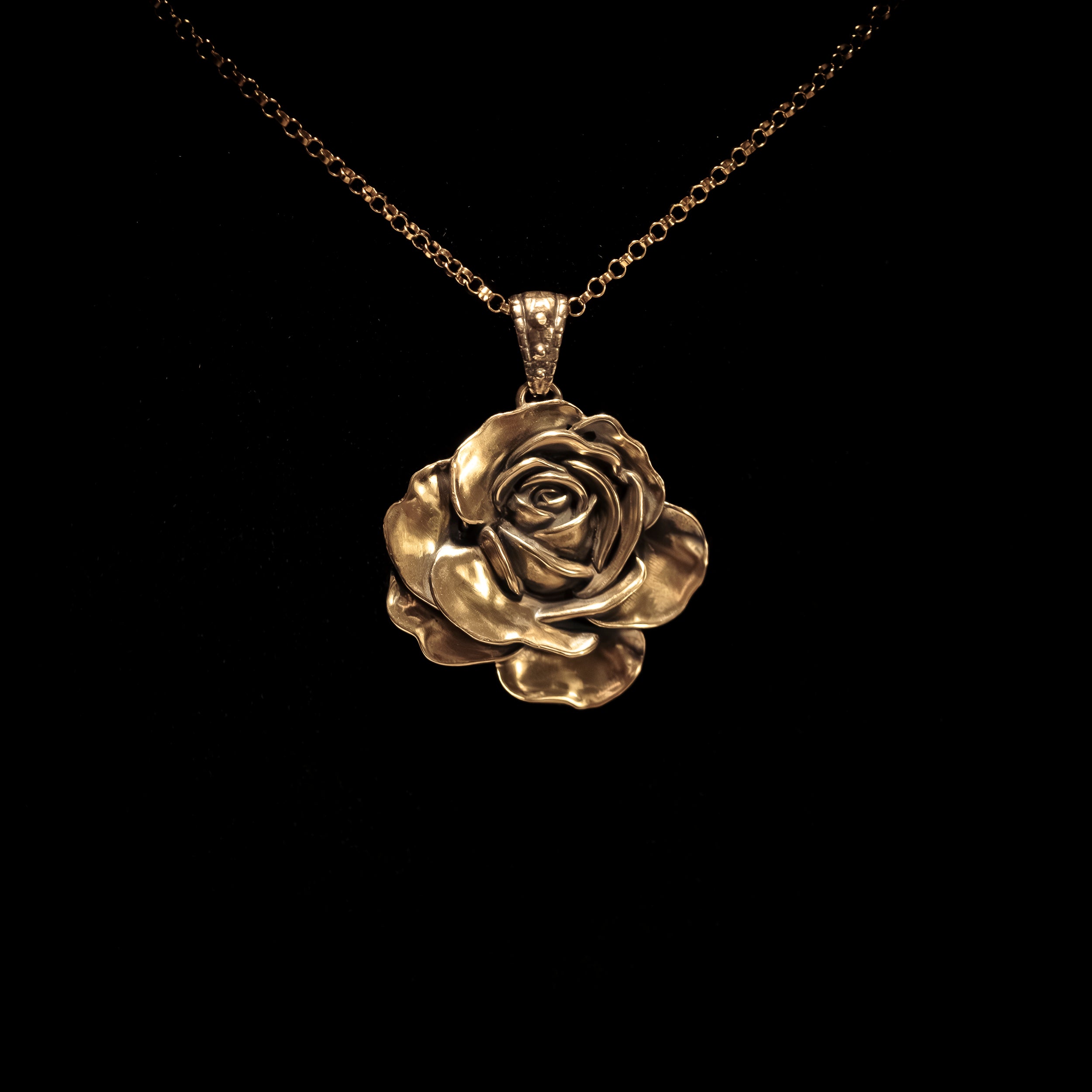 The Golden Rose - Luxury Solid 10Kt Gold Pendant