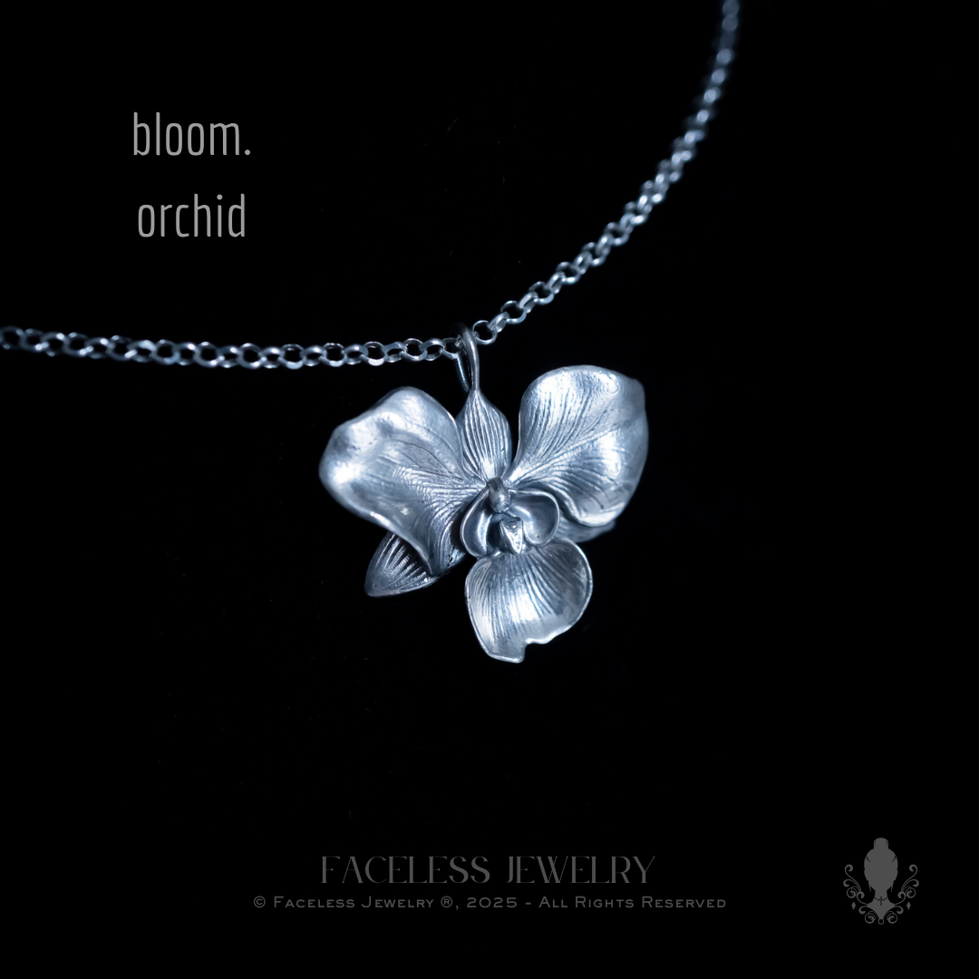 bloom. orchid — A Sterling Silver Floral Pendant