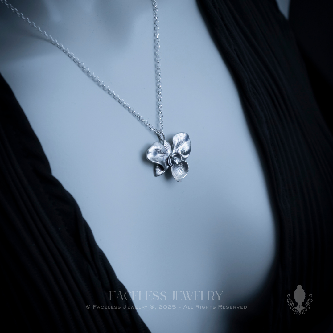bloom. orchid — A Sterling Silver Floral Pendant