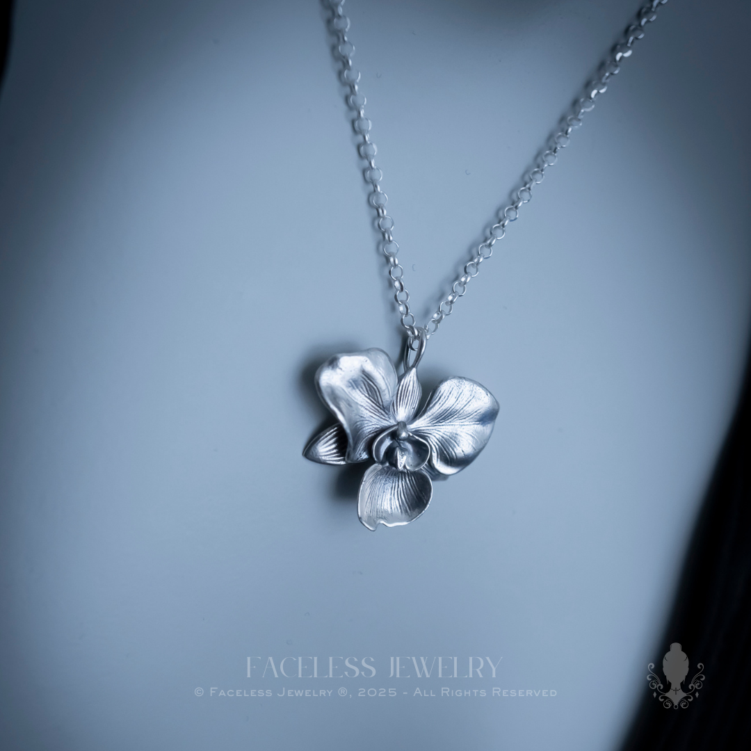 bloom. orchid — A Sterling Silver Floral Pendant