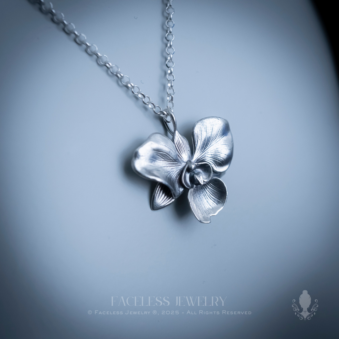bloom. orchid — A Sterling Silver Floral Pendant