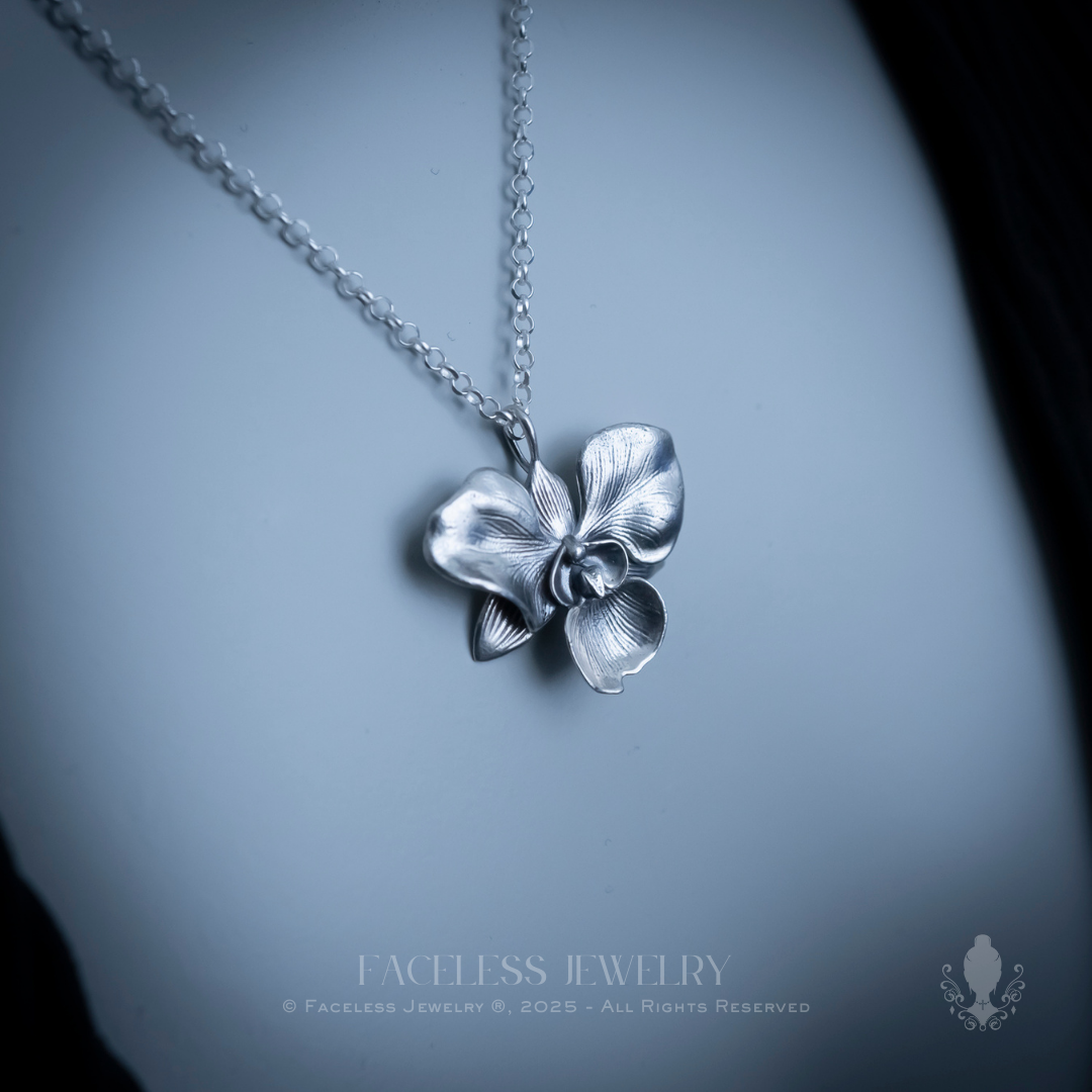bloom. orchid — A Sterling Silver Floral Pendant