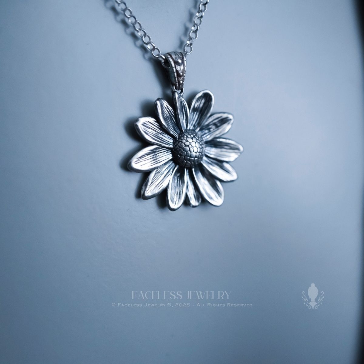 Joy - A Sterling Silver Daisy Pendant