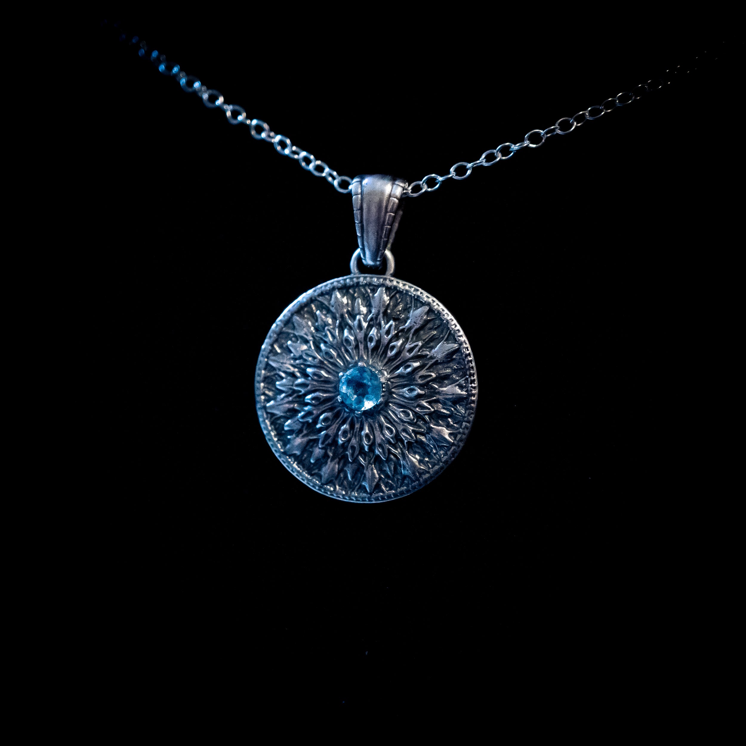 Glacial Frost - Sterling Silver & Sky Blue Topaz Pendant Necklace (1 of 3)