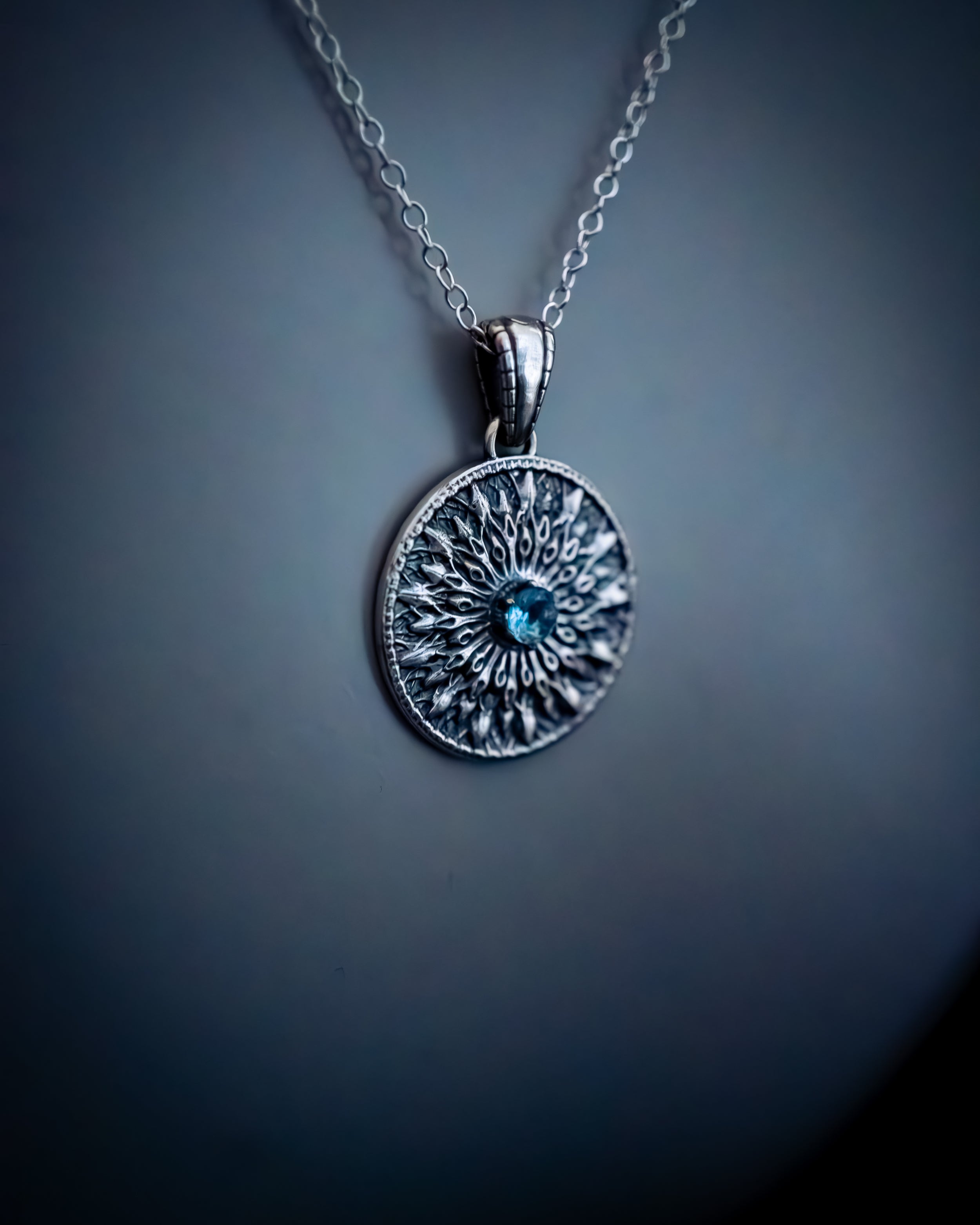 Glacial Frost - Sterling Silver & Sky Blue Topaz Pendant Necklace (1 of 3)