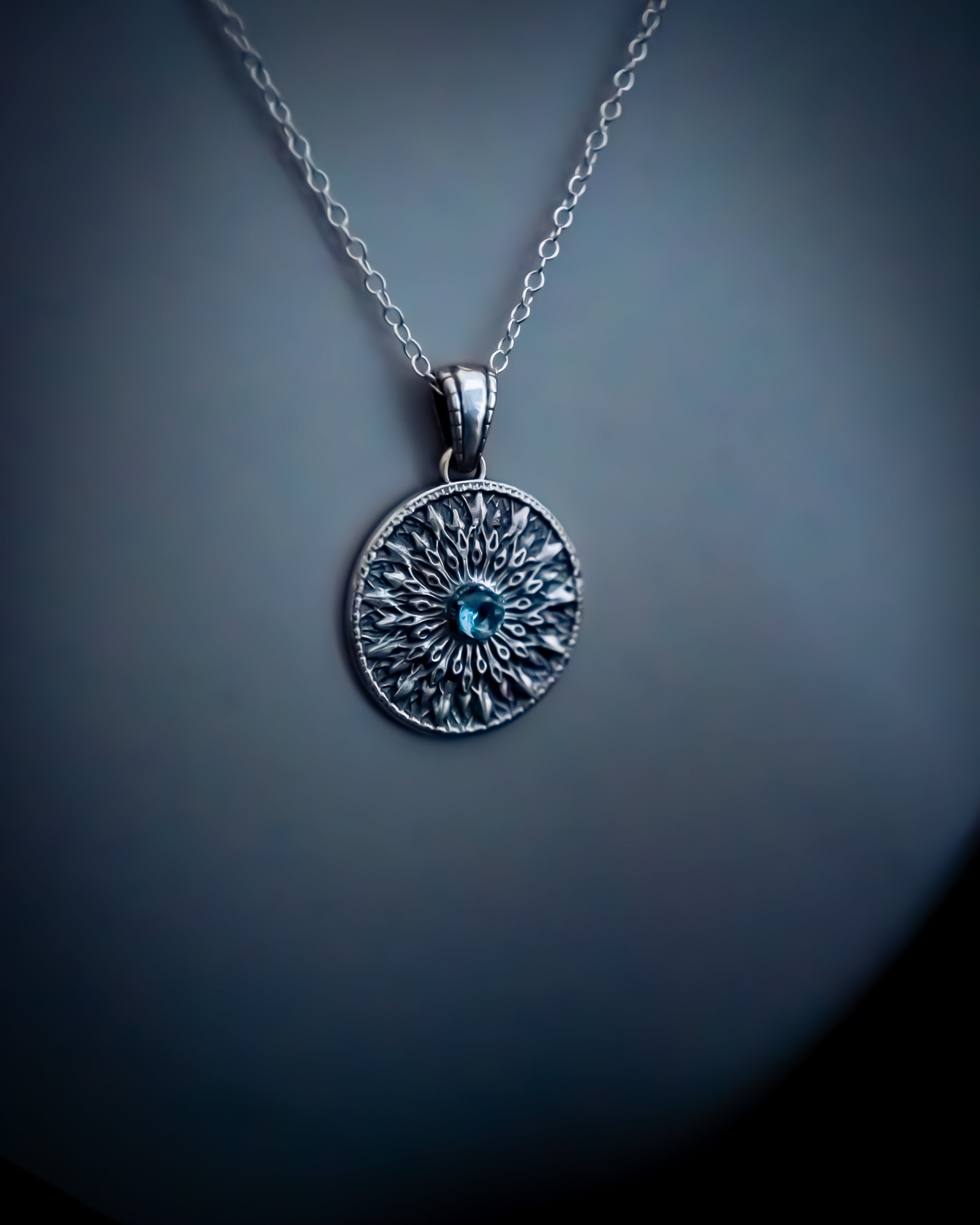 Glacial Frost - Sterling Silver & Sky Blue Topaz Pendant Necklace (1 of 3)
