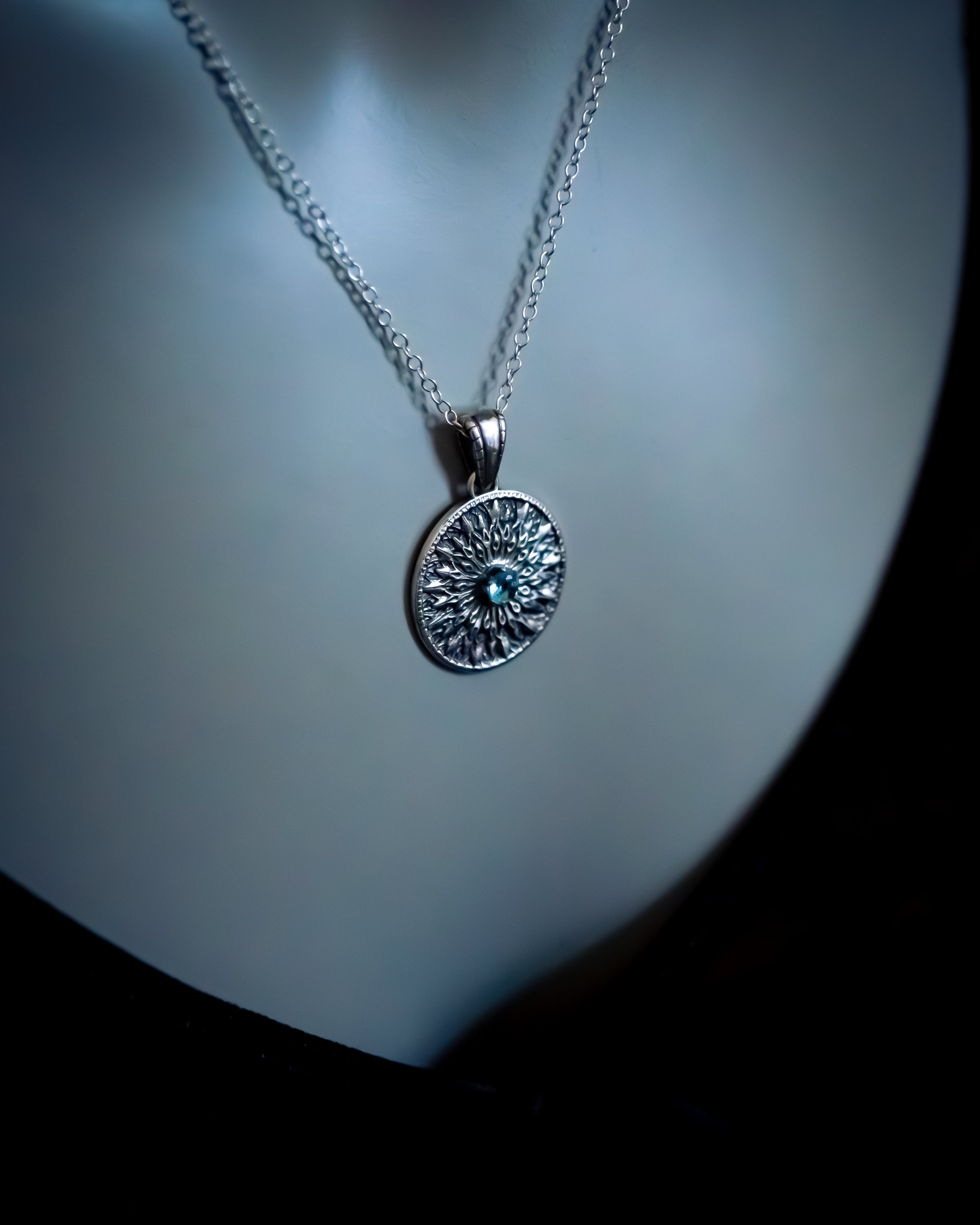 Glacial Frost - Sterling Silver & Sky Blue Topaz Pendant Necklace (1 of 3)