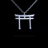 Torii Gate Pendant - Faceless Jewelry - alternative and gothic dark jewelry - for the mysterious and fantastical - take it&