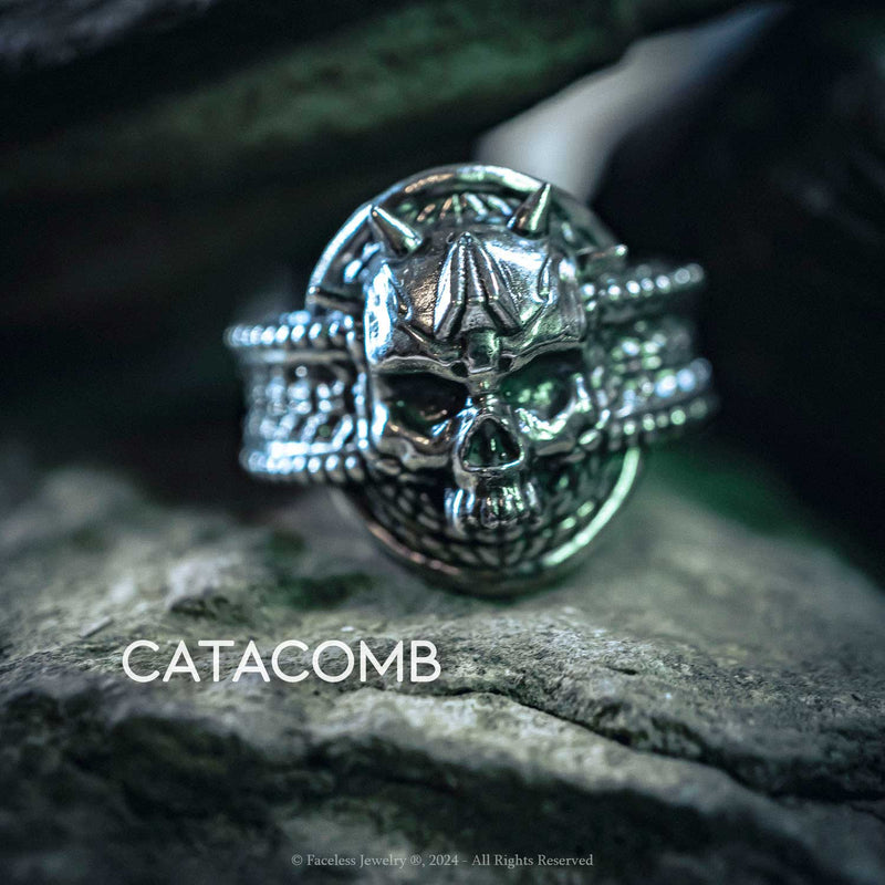 Catacomb - A Sterling Silver Skull Ring