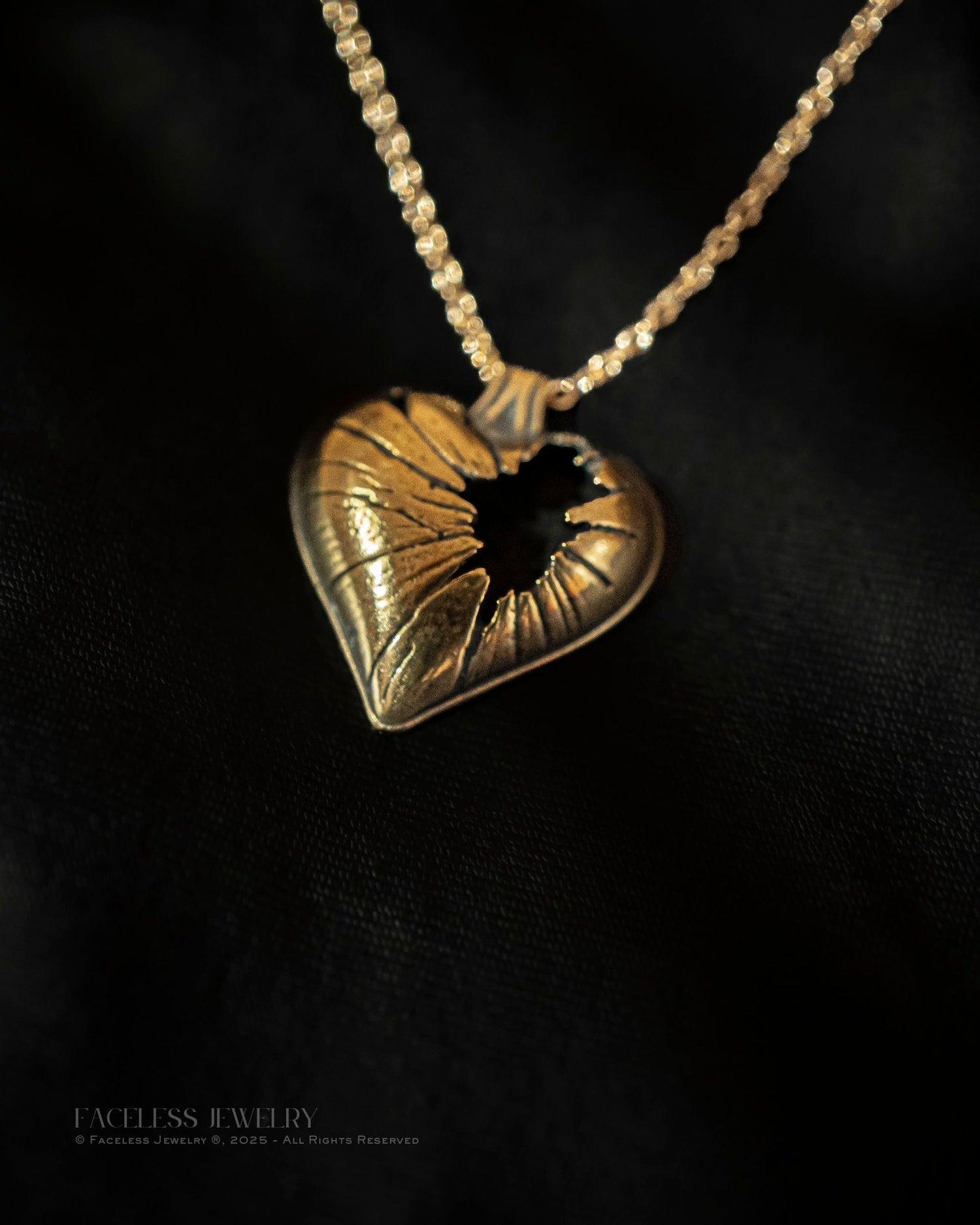 Golden Shatter - Broken Heart Necklace