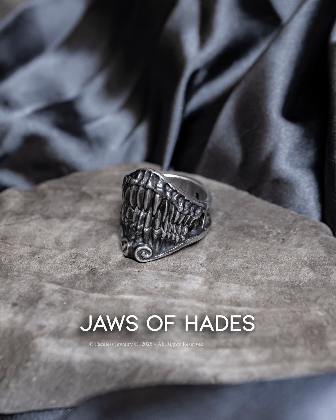 Jaws of Hades - Sterling Silver Ring