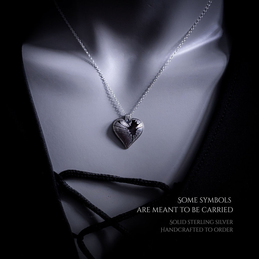 Shatter - Broken Heart Necklace in Sterling Silver