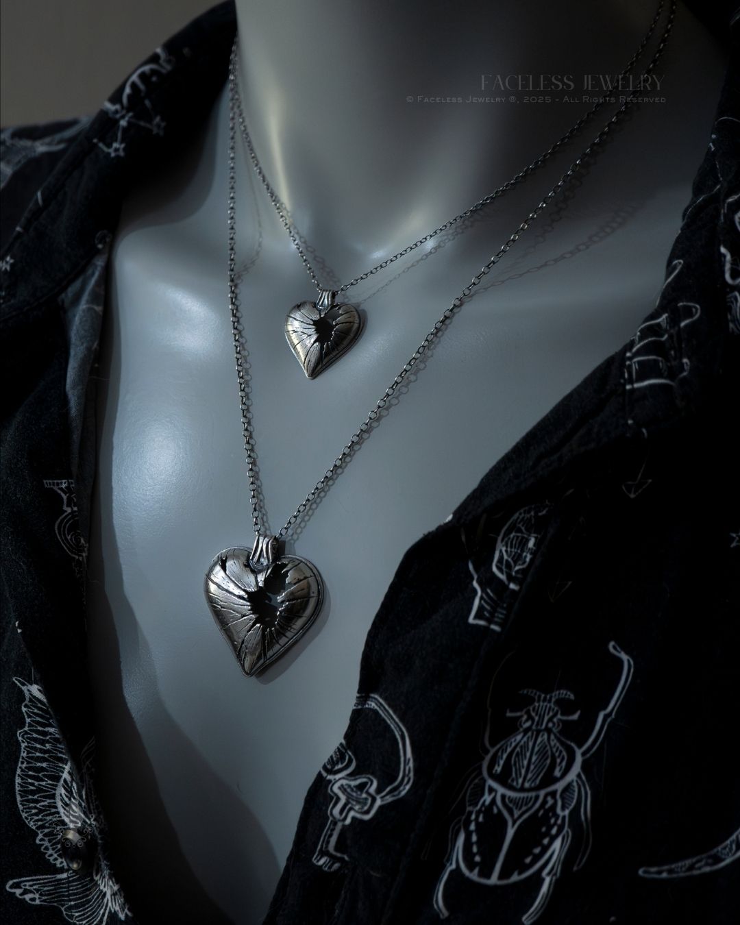 Shatter — Broken Heart Necklace in Sterling Silver