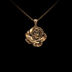 The Golden Rose - Luxury Solid 10Kt Gold Pendant