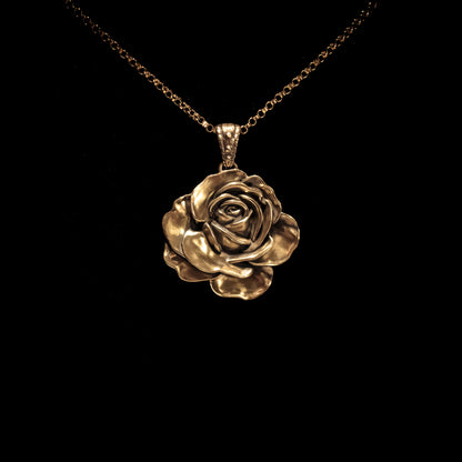 The Golden Rose – 14Kt Luxury Gold Pendant for Love &amp; Devotion