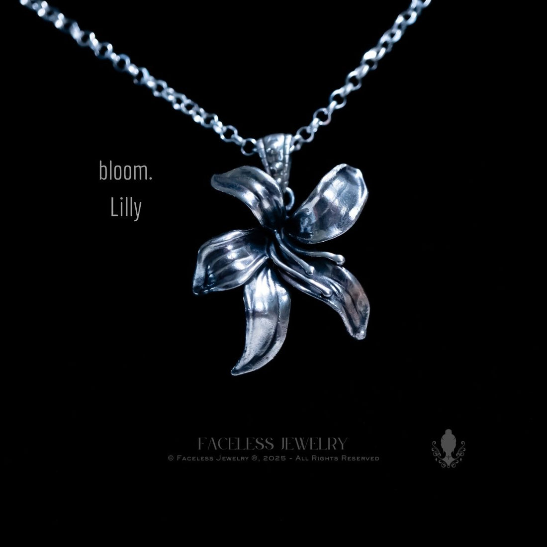 bloom. Lilly — A Sterling Silver Floral Pendant