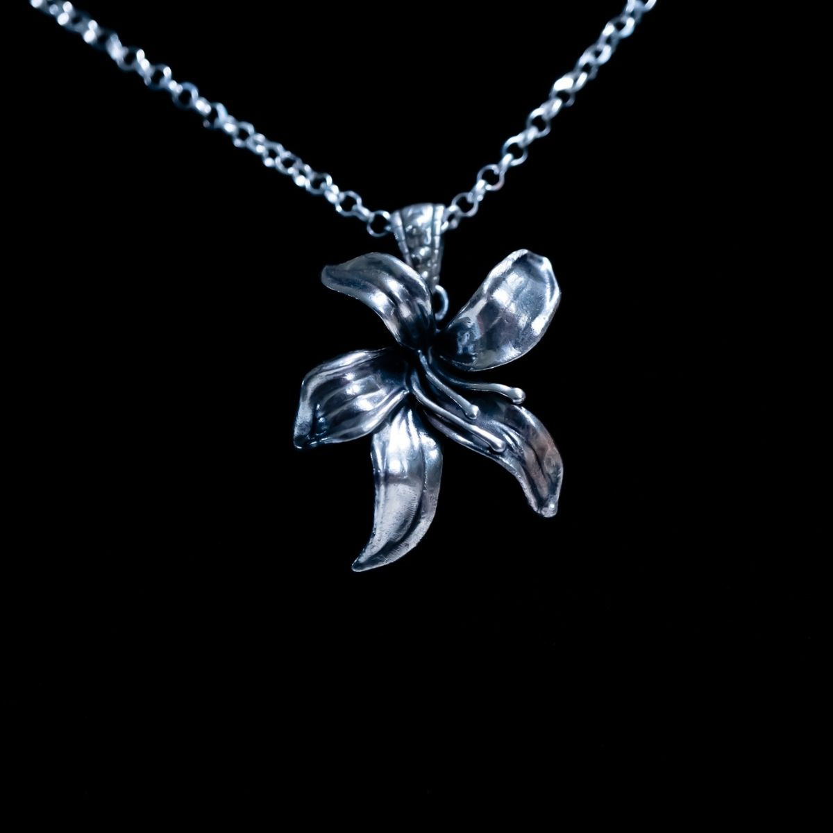 Peace - A Sterling Silver Lily Pendant