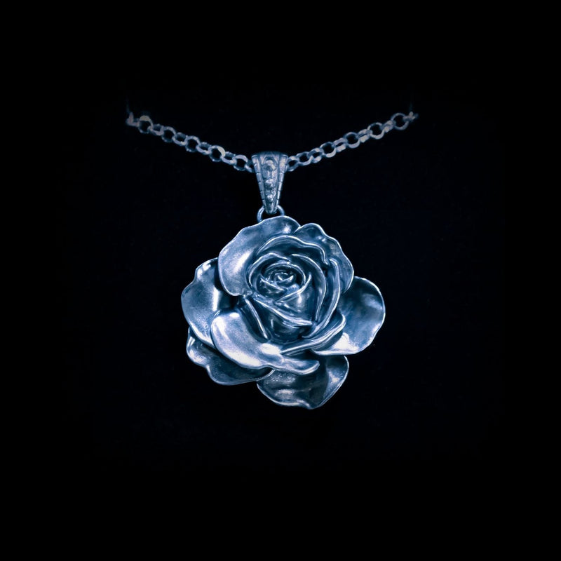 Devotion - A Sterling Silver Rose Pendant