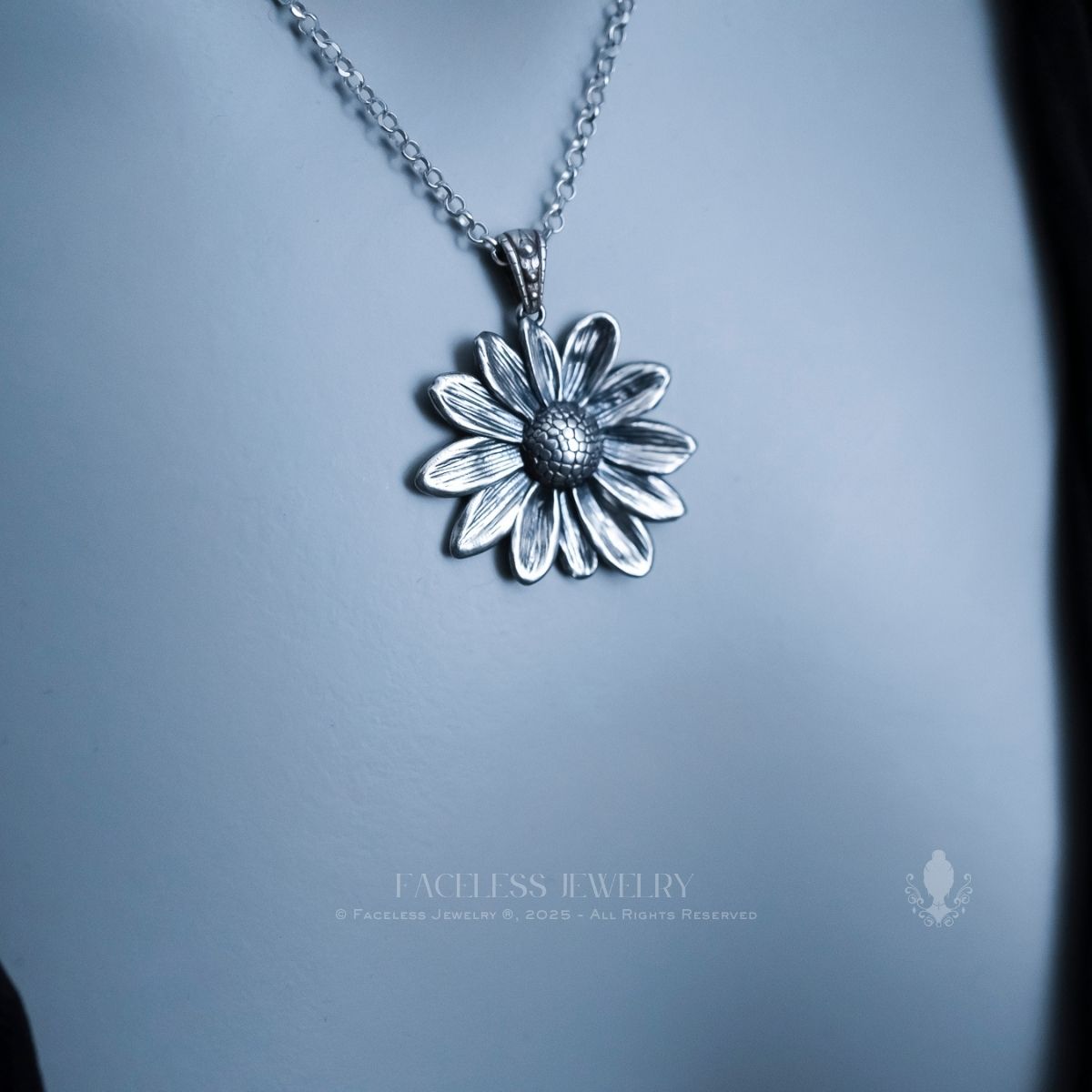 Joy - A Sterling Silver Daisy Pendant