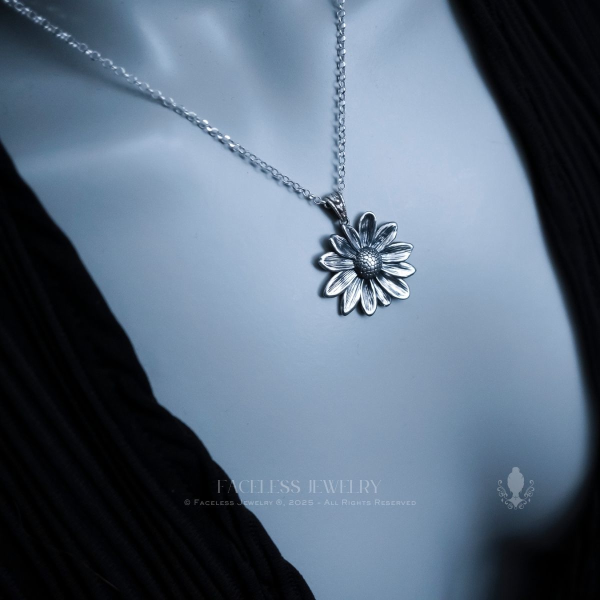 Joy - A Sterling Silver Daisy Pendant
