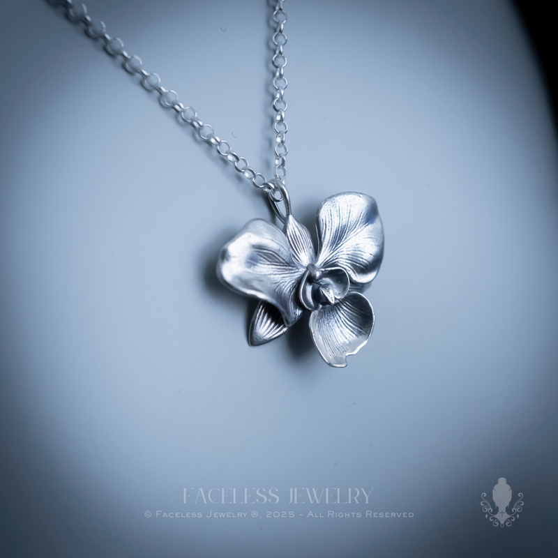 bloom. Orchid - A Sterling Silver Floral Pendant