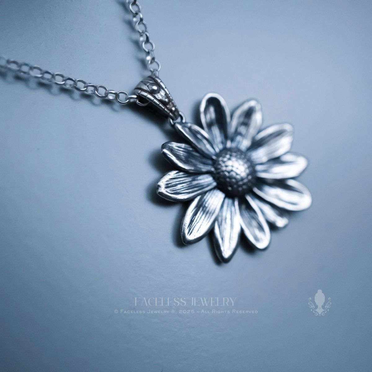 Joy - A Sterling Silver Daisy Pendant