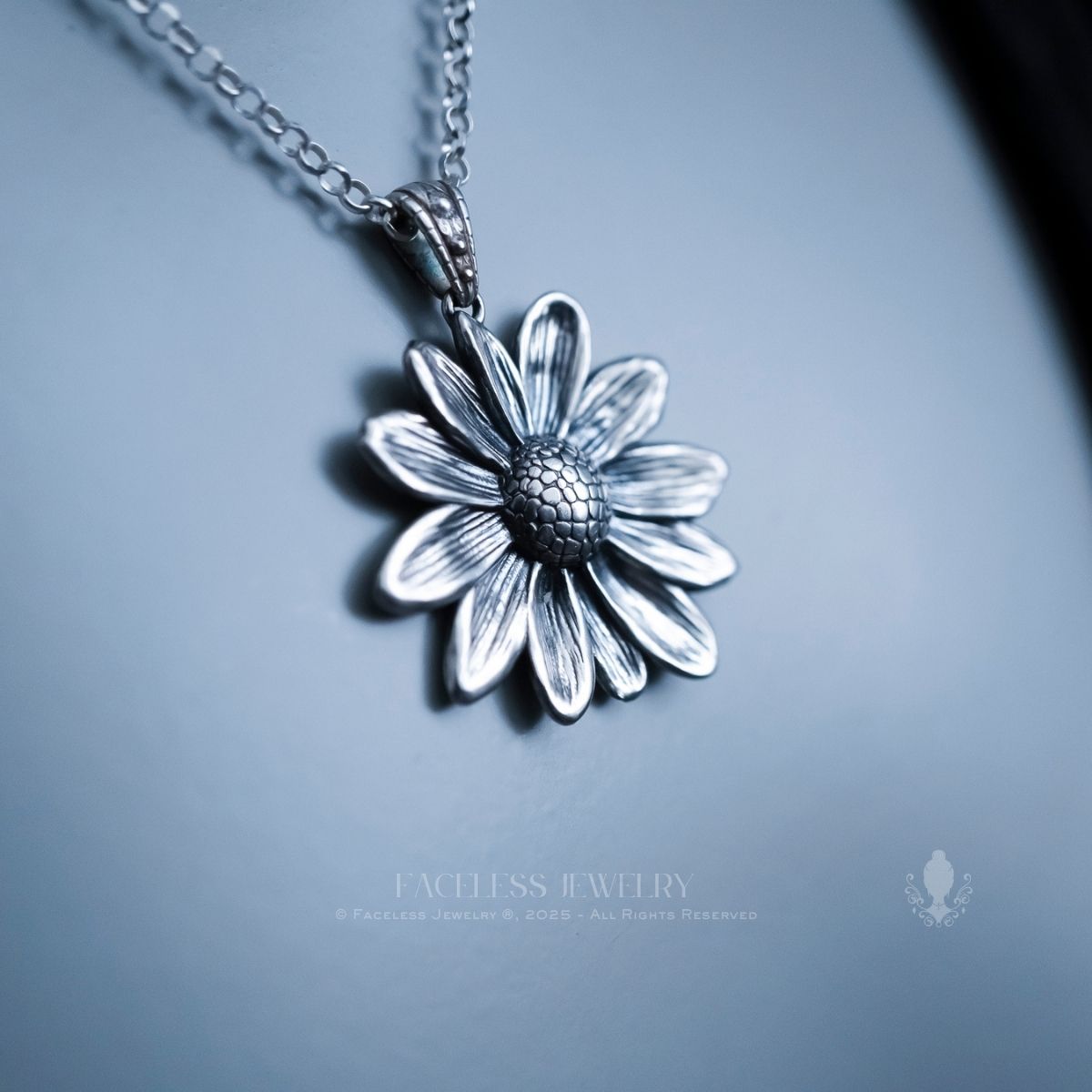 Joy - A Sterling Silver Daisy Pendant