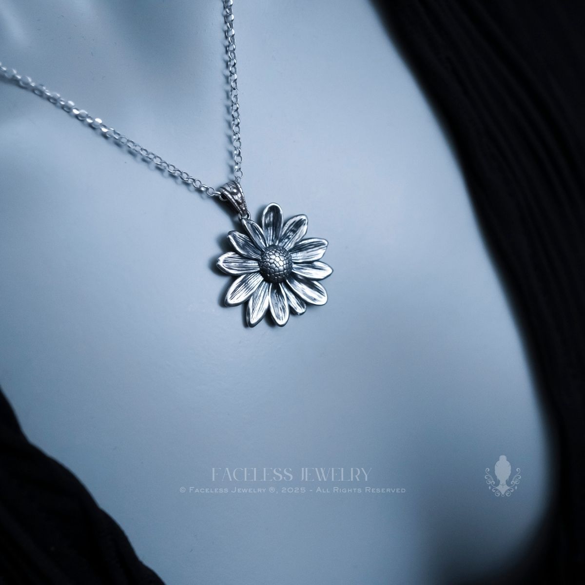 Joy - A Sterling Silver Daisy Pendant