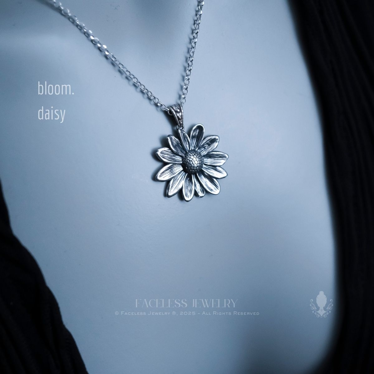 Joy - A Sterling Silver Daisy Pendant