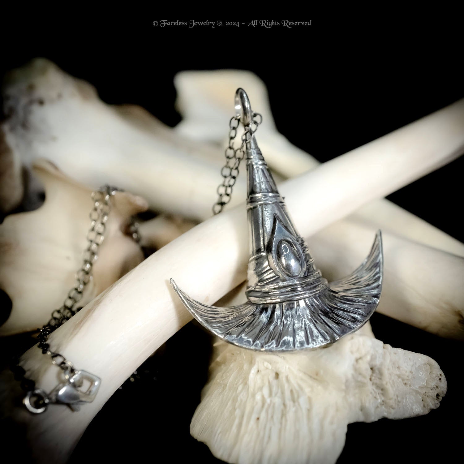 Salem - A Sterling Silver Witch Hat Pendant