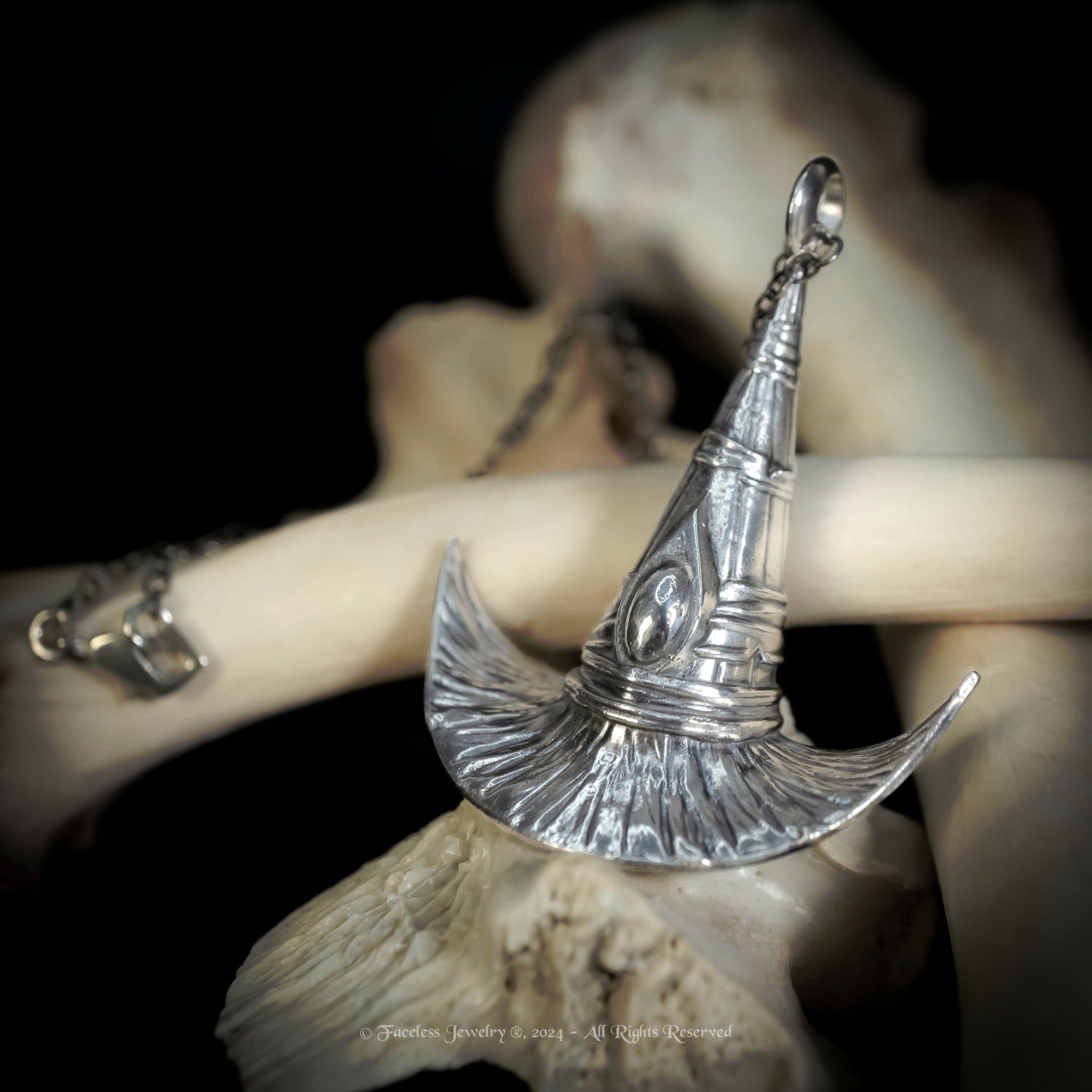 Salem - A Sterling Silver Witch Hat Pendant