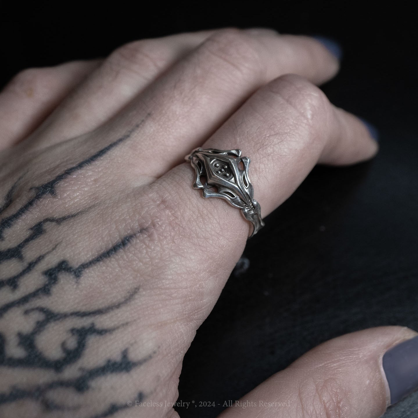 Famine - A Sterling Silver Stackable Band Ring