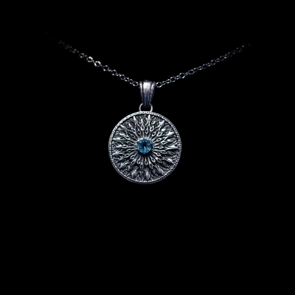 Glacial Frost - Sterling Silver &amp; Sky Blue Topaz Pendant Necklace (1 of 3)
