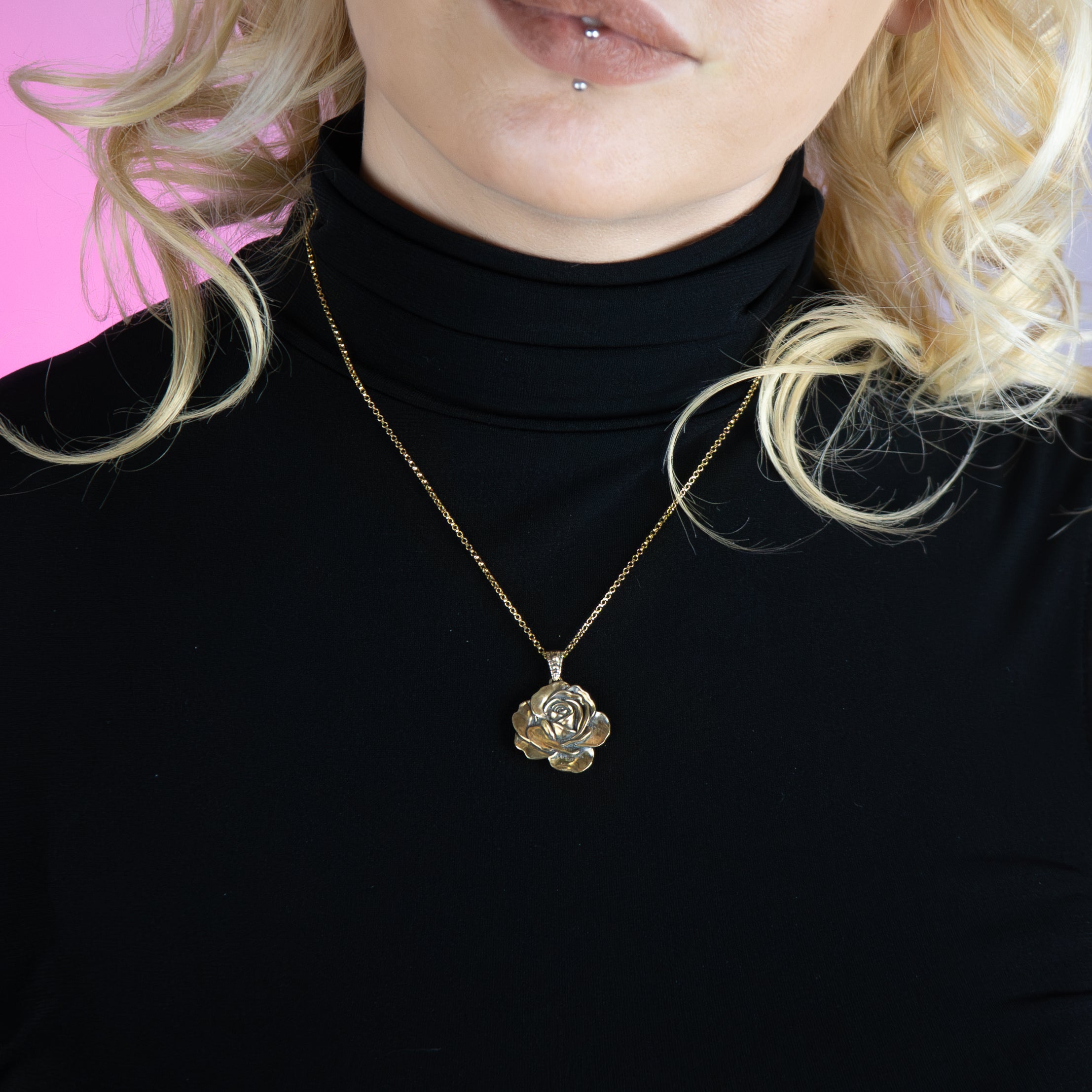 The Golden Rose - Luxury Solid 10Kt Gold Pendant