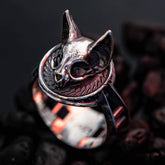 Cat Skull Signet Ring - Faceless Jewelry - alternative and gothic dark jewelry - for the mysterious and fantastical - take it&