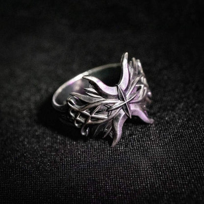 Celestial Bloom Ring - Faceless Jewelry - alternative and gothic dark jewelry - for the mysterious and fantastical - take it&