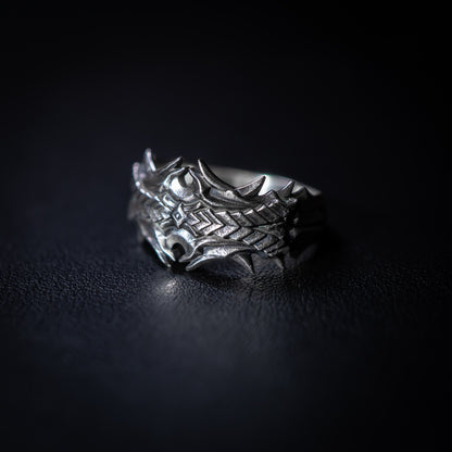 Infernal Dracken - A Sterling Silver Draconic Band