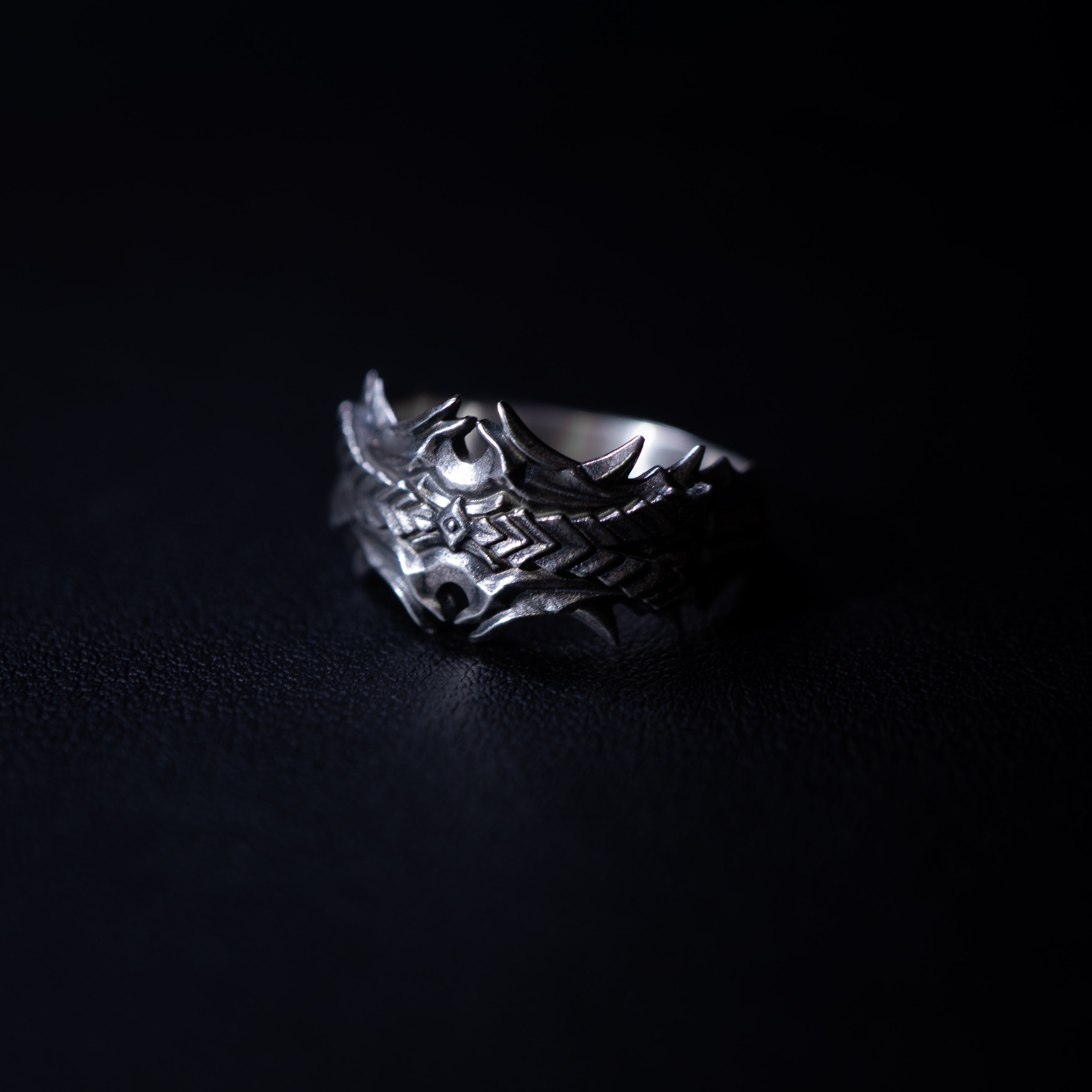 Infernal Dracken - A Sterling Silver Draconic Band – Faceless Jewelry