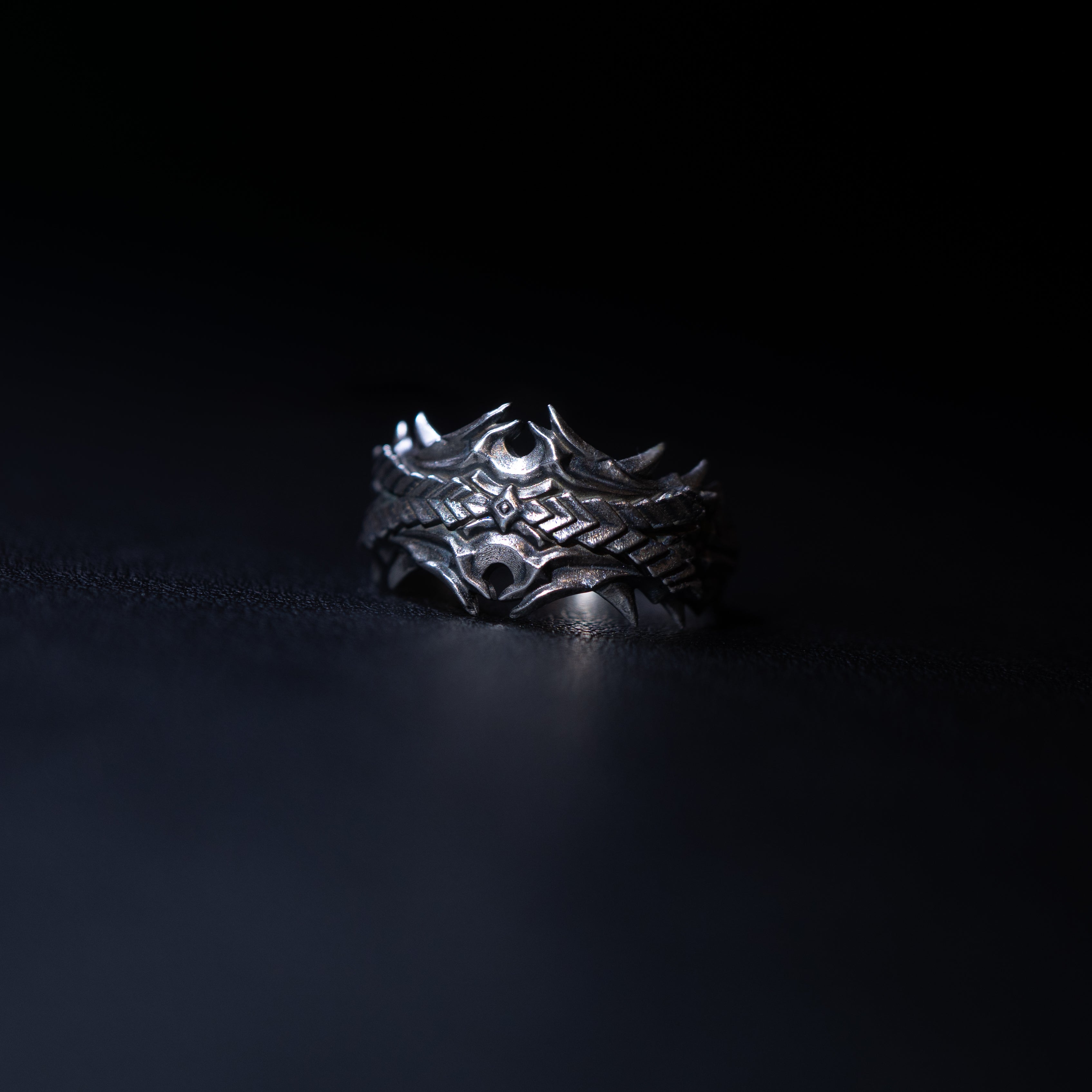 Infernal Dracken - A Sterling Silver Draconic Band