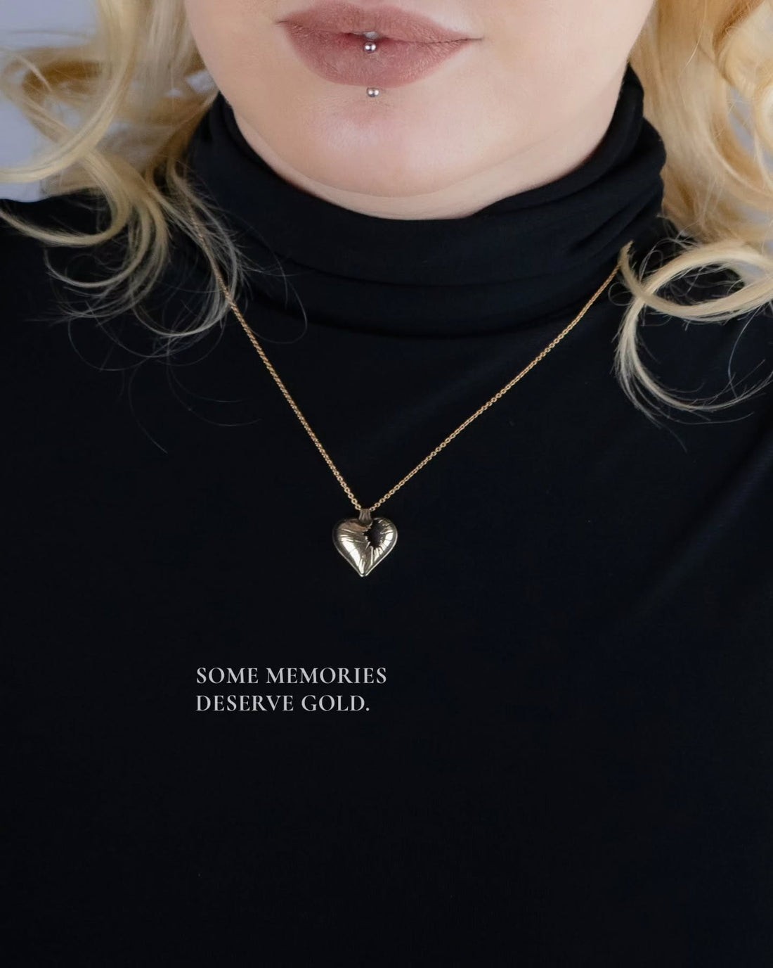Golden Shatter - Broken Heart Necklace