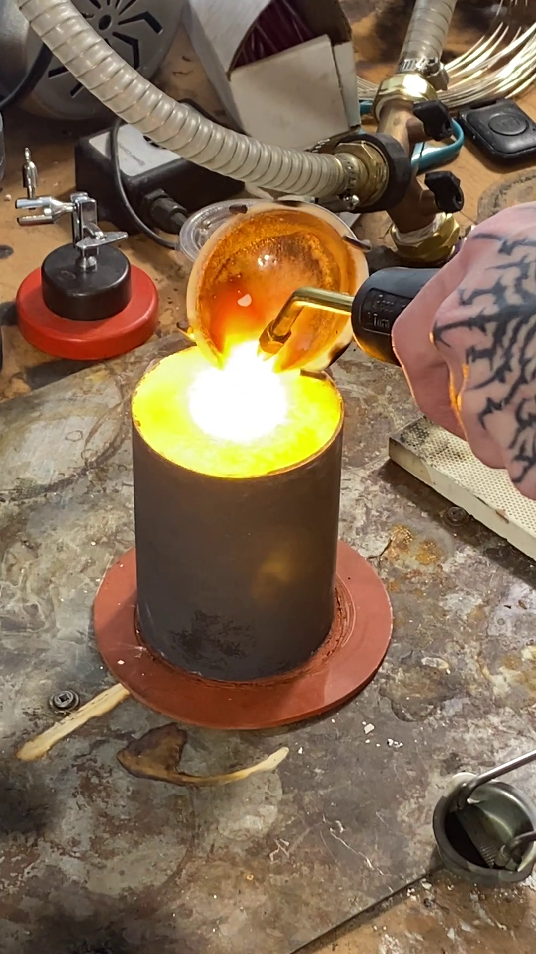 video of the process of casting the Infernal Dracken ring in White Gold for a Wedding Band