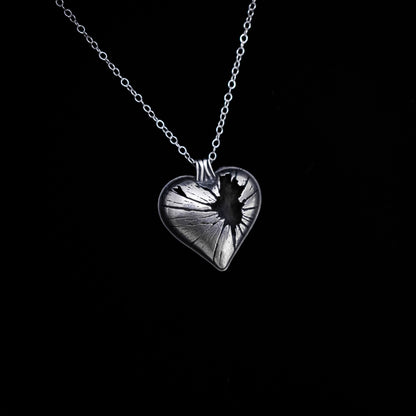 Shatter - Broken Heart Necklace in Sterling Silver