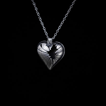 Shatter - Broken Heart Necklace in Sterling Silver