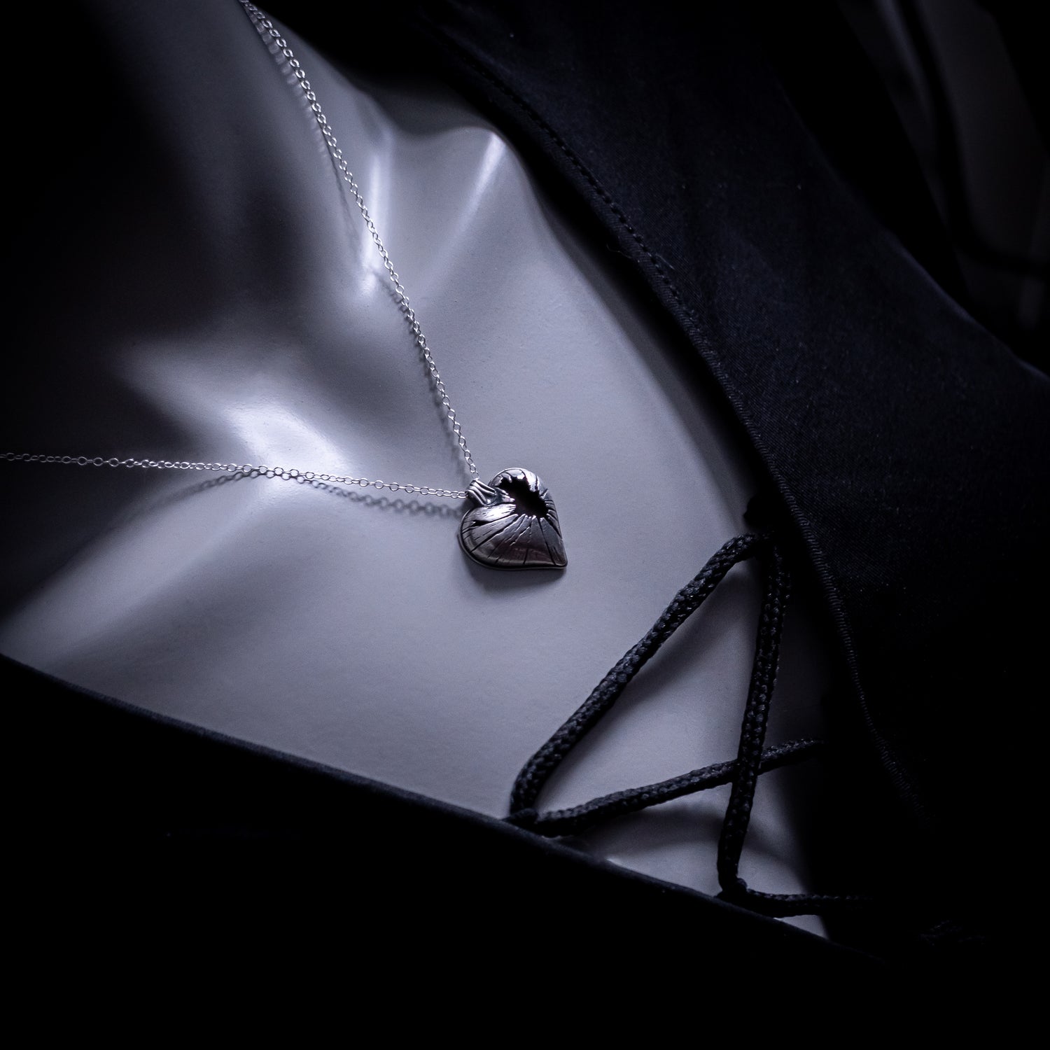 Shatter - Broken Heart Necklace in Sterling Silver