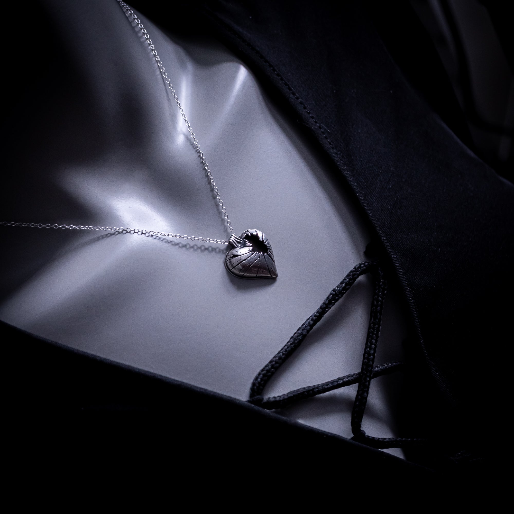 Shatter - Broken Heart Necklace in Sterling Silver