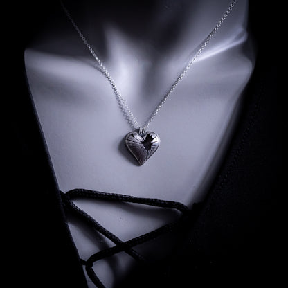 Shatter - Broken Heart Necklace in Sterling Silver