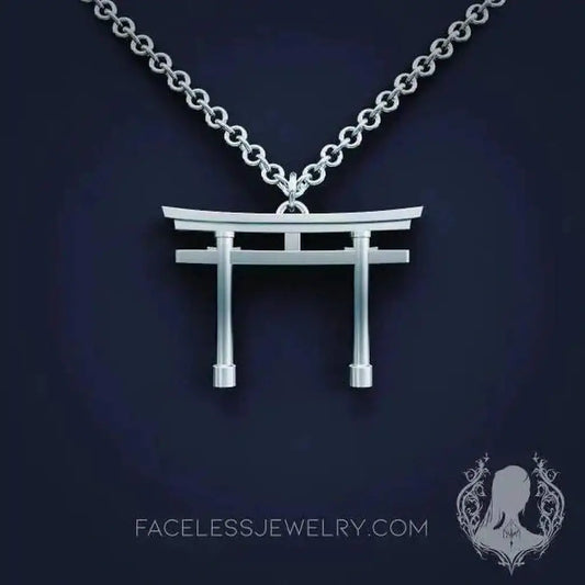 Torii Gate Pendant Faceless Jewelry cultural artifact, cultural artifact pendant, cultural pendant, japan pendant, japan-inspired, pendant, shrine pendant